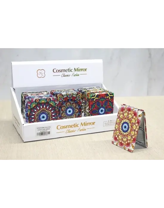 Taşlı El Aynası Dikdörtgen İnce Alk3738