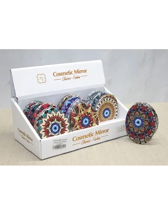 Taşlı El Aynası Oval İnce Alk3765