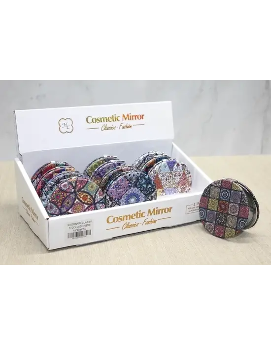 Taşlı El Aynası Yuvarlak İnce Alk3750