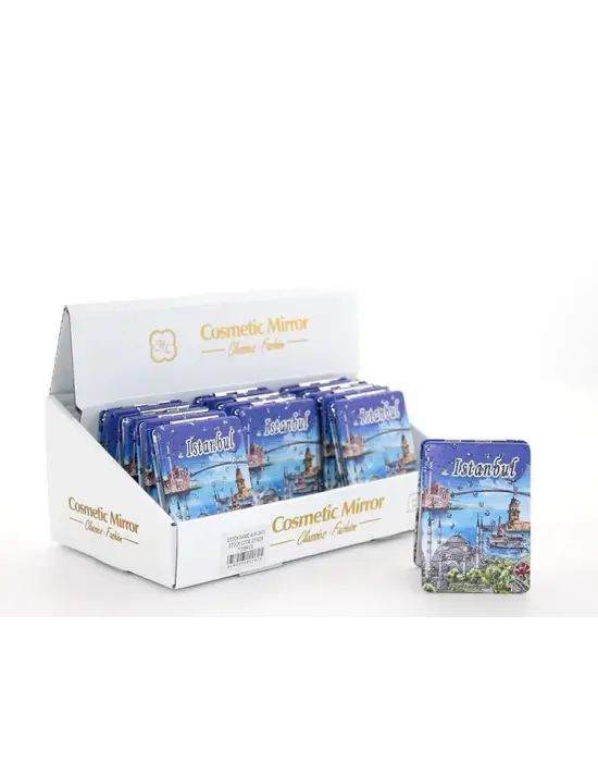 Taşlı İstanbul Tasarımı El Aynası İnce Alk2470a
