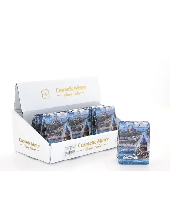 Taşlı İstanbul Tasarımı El Aynası İnce Alk2473a