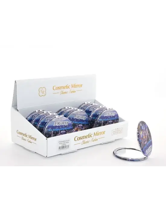 Taşlı İstanbul Tasarımı El Aynası İnce Alk2474a