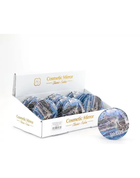 Taşlı İstanbul Tasarımı El Aynası İnce Alk2475a