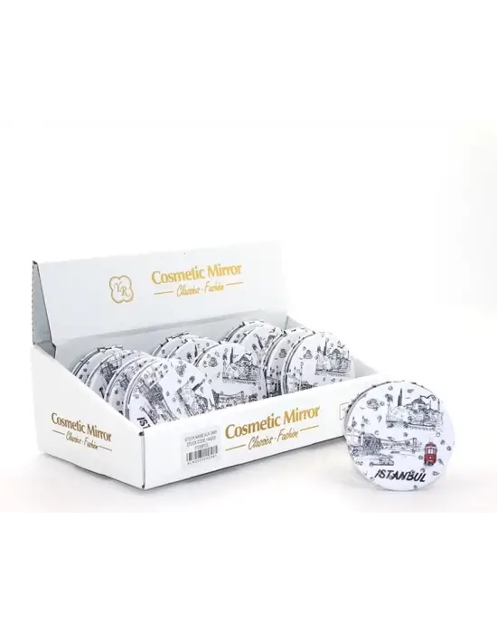 Taşlı İstanbul Tasarımı El Aynası İnce Alk2481