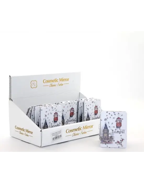 Taşlı İstanbul Tasarımı El Aynası İnce Alk2917