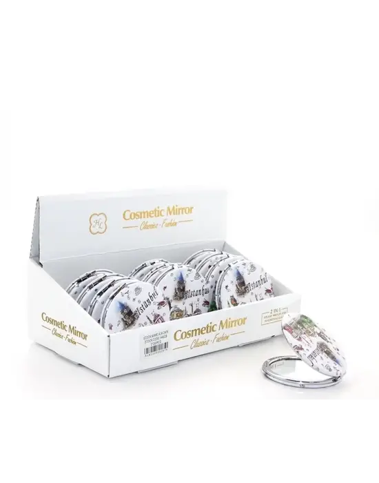 Taşlı İstanbul Tasarımı El Aynası İnce Alk2921