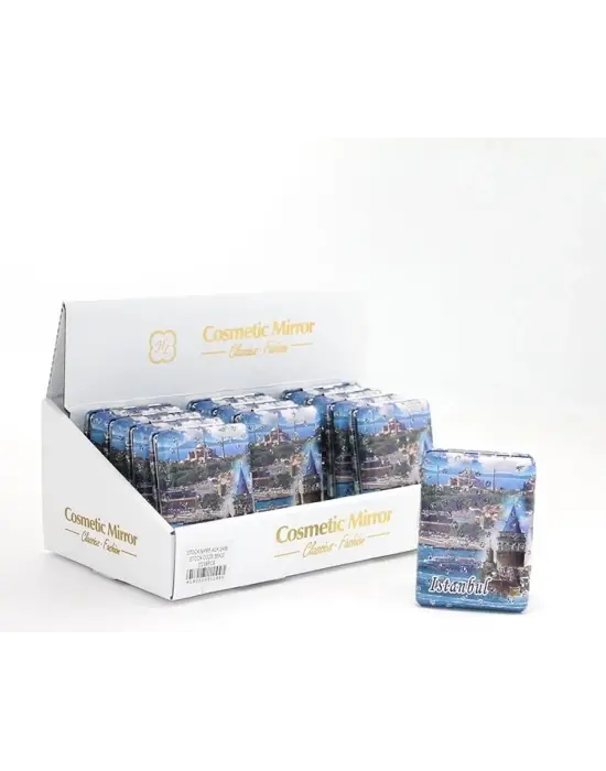 Taşlı İstanbul Tasarımı El Aynası Kalın Alk2486