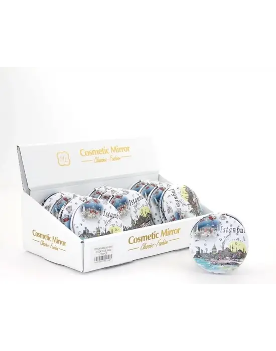 Taşlı İstanbul Tasarımı El Aynası Kalın Alk2491