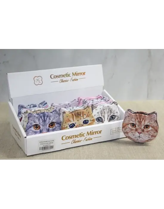 Taşlı Kedi El Aynası Alk3749