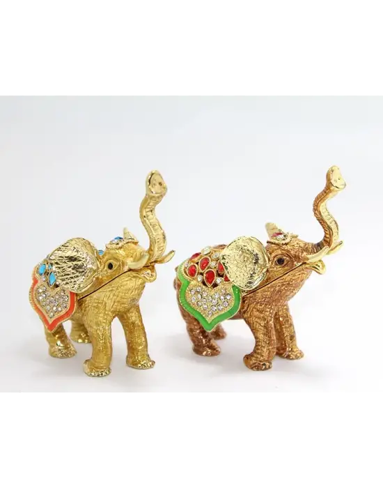 Taşlı Tekli Fil Figürü Model 2
