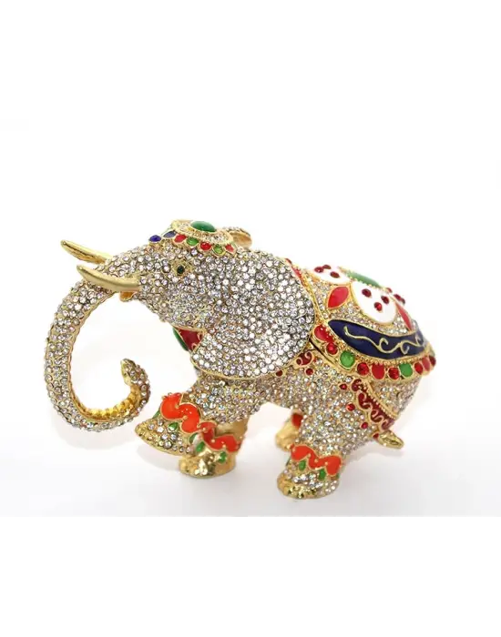 Taşlı Tekli Fil Figürü Model 6