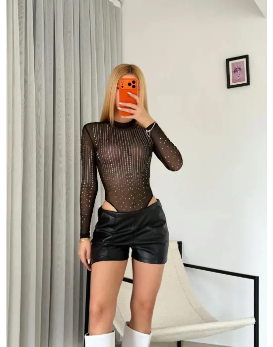 Şık Transparan Bodysuit