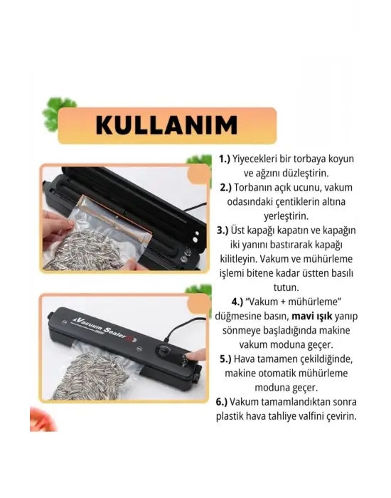 Omarı Yiyeceklerin Tazeliğini Koruyan Profesyonel Vakum Makinesi