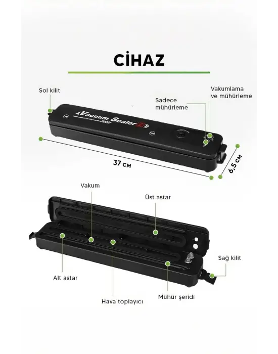 Omarı Yiyeceklerin Tazeliğini Koruyan Profesyonel Vakum Makinesi