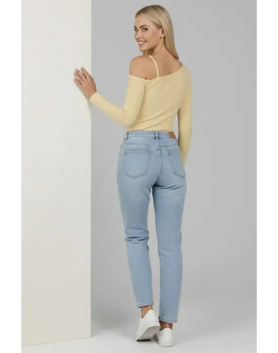 Tek Omuz İpli Bluz Sarı T4328