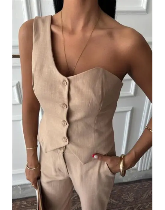 Omarı Şıklık ve Rahatlıkta Sınırsız Stil: Omuz Detaylı Plazzo Pantolon Takım