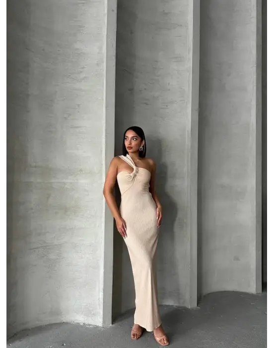 Modern Tek Omuz Elbise
