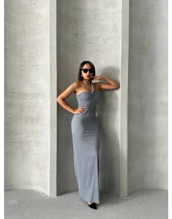 Modern Tek Omuz Elbise