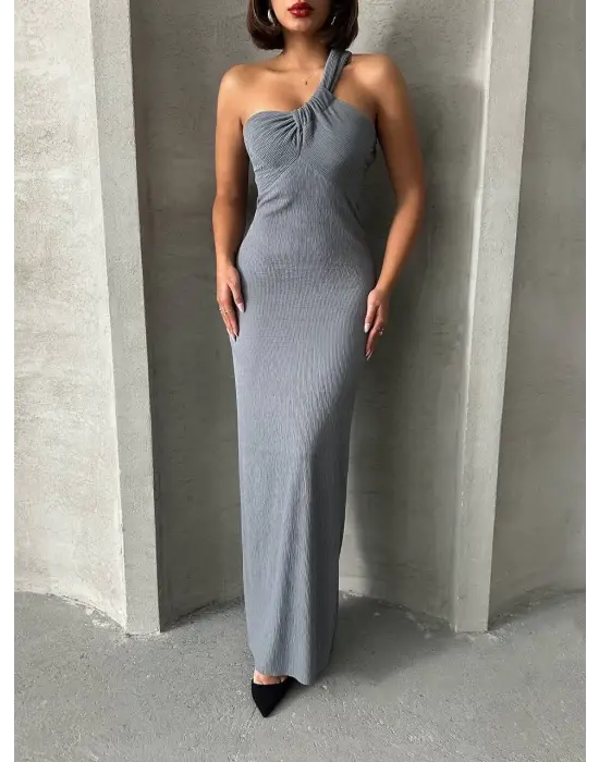 Modern Tek Omuz Elbise