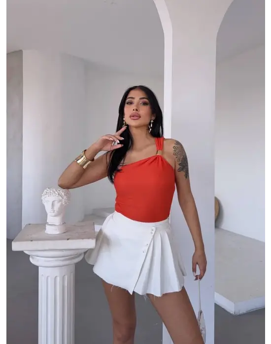 Şık Metal Detaylı Bluz