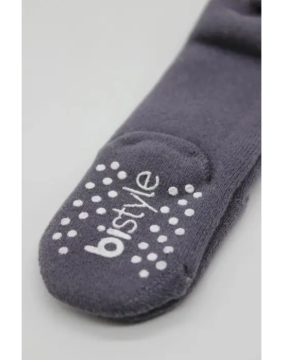 Tekli Kaymaz Mix Havlu Külotlu Çorap 50501 Antrasit