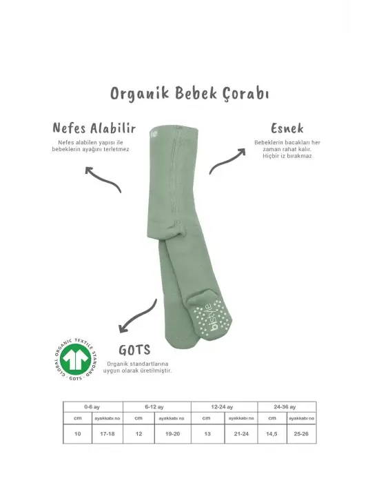 Tekli Kaymaz Mix Havlu Külotlu Çorap 50501 Nil