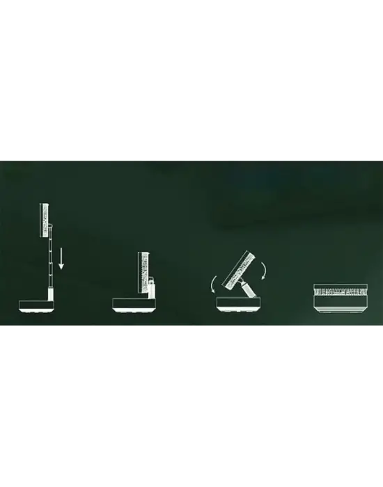 Omarı Şarjlı Teleskopik Masa Vantilatörü - Portatif Ve Katlanabilir