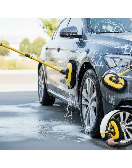Teleskopik Saplı Kuru Islak Oto Yıkama Fırçası