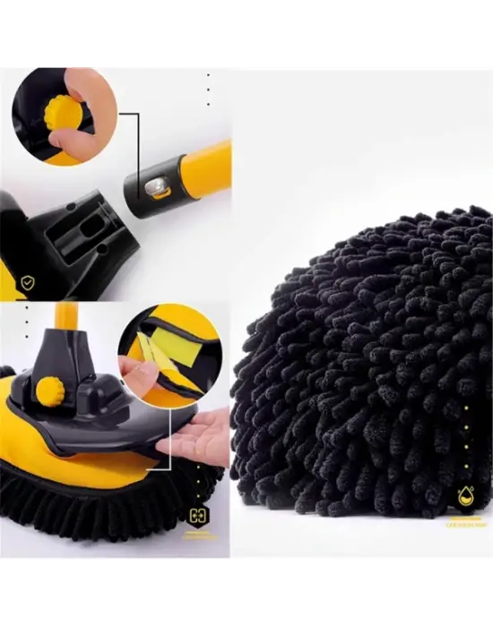 Teleskopik Saplı Kuru Islak Oto Yıkama Fırçası