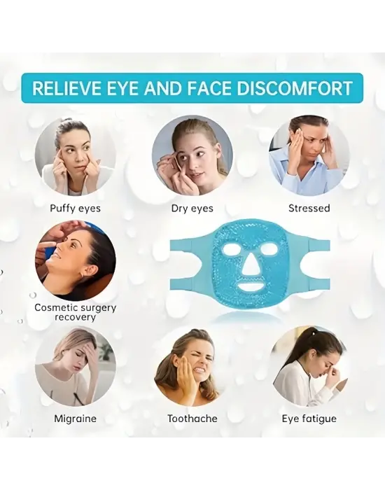 Omarı Yüz için Soğuk ve Sıcak Ayarlanabilir Terapi Jel Maskesi