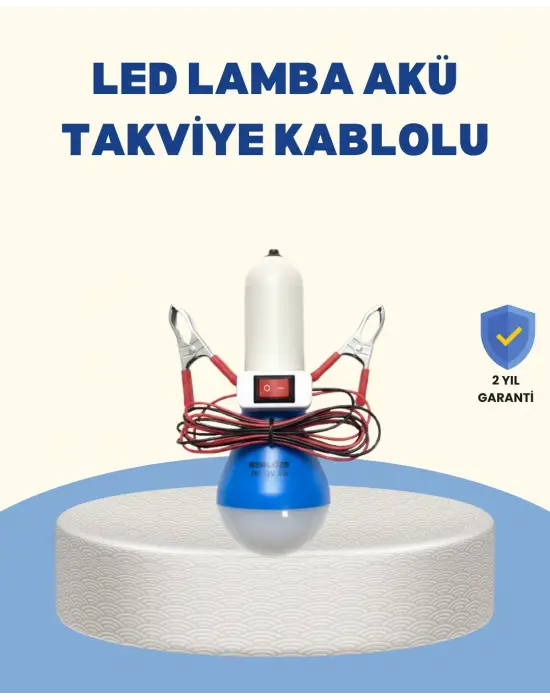 Timsah Kıskaçlı 12v Led Ampul Kamp Ve Acil Durum Lambası