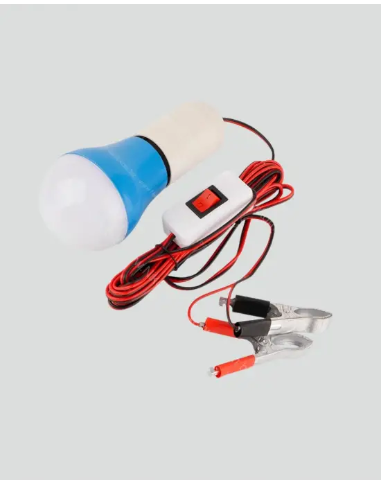 Timsah Kıskaçlı 12v Led Ampul Kamp Ve Acil Durum Lambası