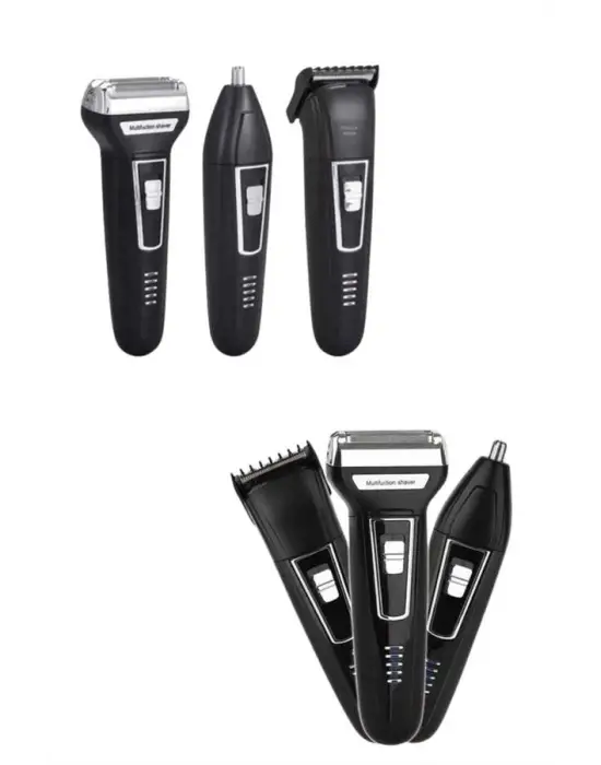 Tıraş Makinesi 3 Başlıklı T Başlıklı Hassas Ciltlere Özel Saç Sakal Vücut Kulak Ve Burun