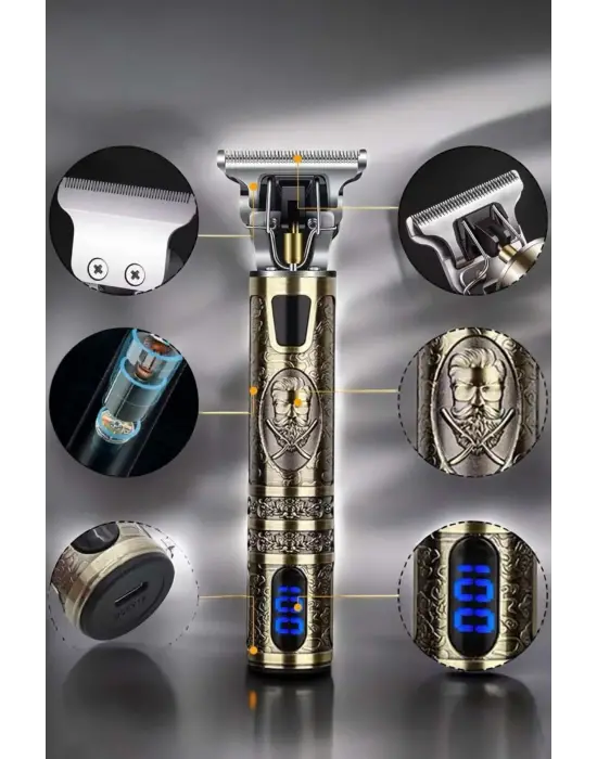 Tıraş Makinesi Çizik Tıraş Paslanmaz Çelik Uzun Ömürlü Şarjlı