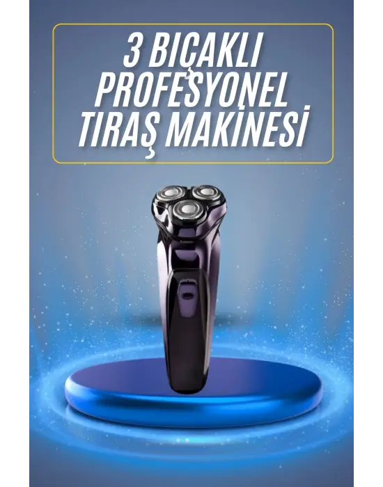 Tıraş Makinesi Hassas Ciltlere Özel Döner Başlıklı Pürüzsüz Görünüm