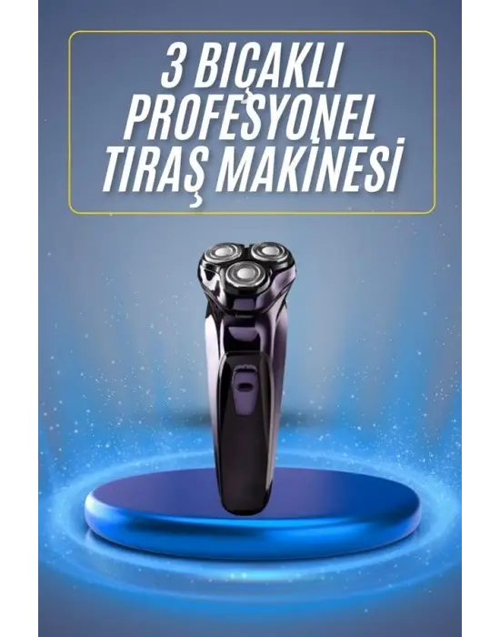 Tıraş Makinesi Hassas Ciltlere Özel Döner Başlıklı Pürüzsüz Görünüm