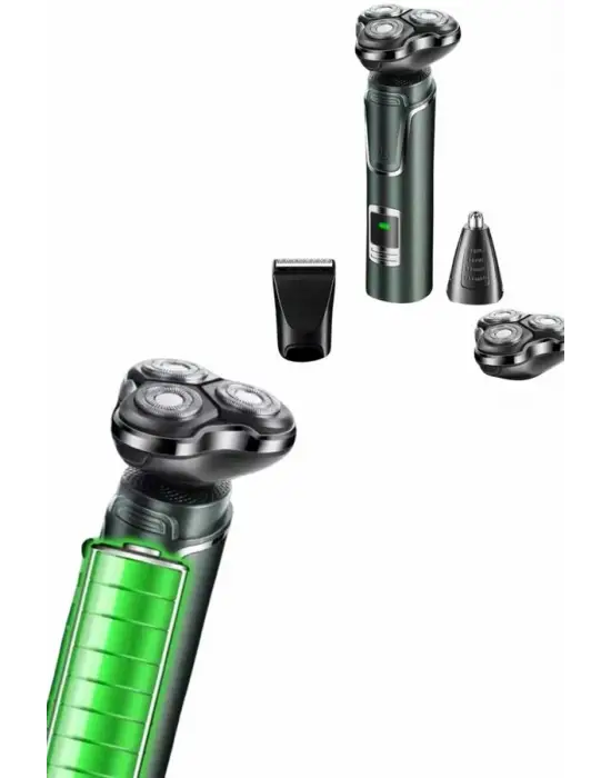 Tıraş Makinesi Profesyonel 3in1 Dijital Göstergeli 3 Başlıklı Erkek Bakım