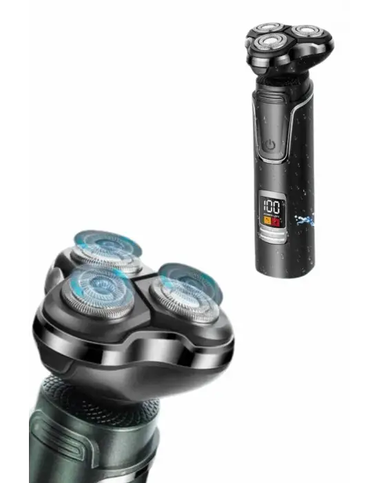 Tıraş Makinesi Profesyonel 3in1 Dijital Göstergeli 3 Başlıklı Erkek Bakım