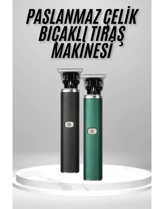 Tıraş Makinesi Profesyonel Paslanmaz Çelik T-bıçak Saç Sakal Ense Vücut