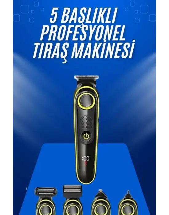 Tıraş Makinesi Şarjlı 5 Başlıklı Burun Ve Kulak Temizleme