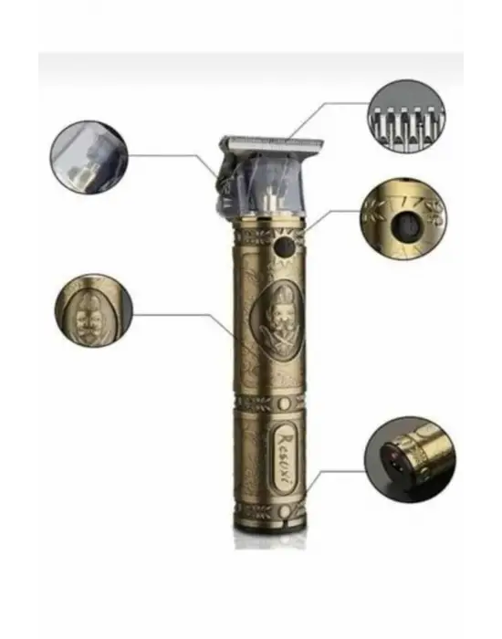 Tıraş Makinesi Şarjlı Çizik Tıraş Paslanmaz Çelik Bıçaklı 4 Taraklı