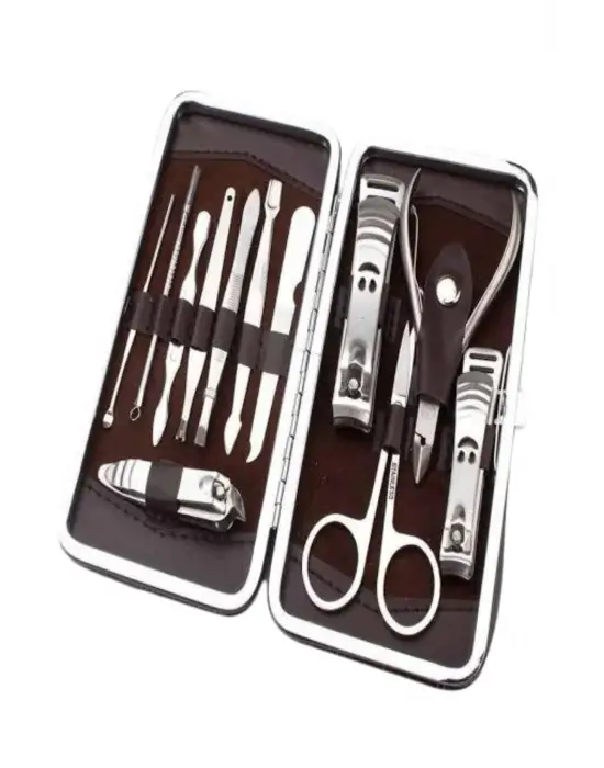 Tırnak Bakım Seti Tırnak Düzeltme Batık 12 Parça Çanta Tipi Manikür Pedikür