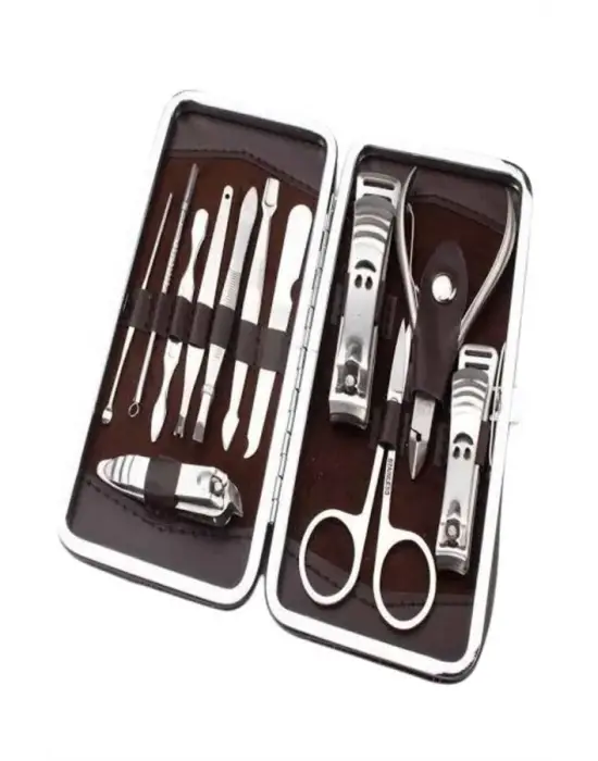 Tırnak Bakım Seti Tırnak Düzeltme Batık 12 Parça Çanta Tipi Manikür Pedikür