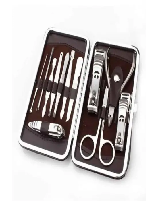 Tırnak Bakımı Tırnak Makası Profesyonel 12 Parça El Ayak Manikür Pedikür Seti