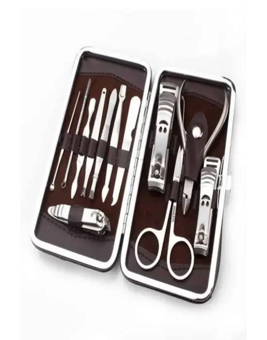 Tırnak Bakımı Tırnak Makası Profesyonel 12 Parça El Ayak Manikür Pedikür Seti