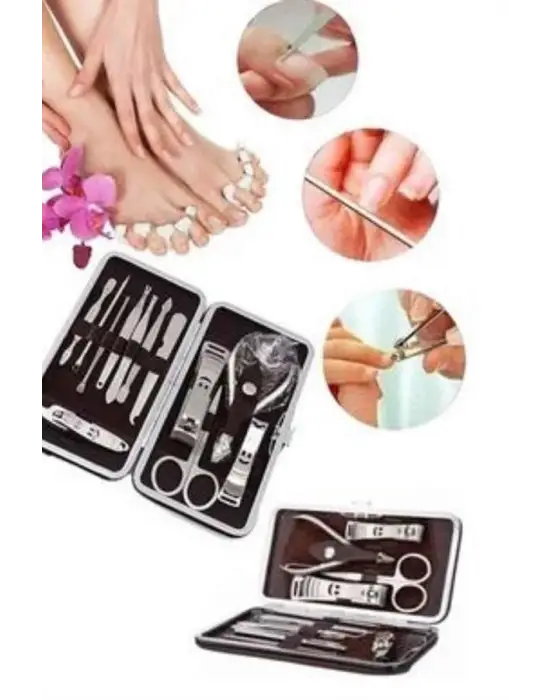 Tırnak Bakımı Tırnak Makası Profesyonel 12 Parça El Ayak Manikür Pedikür Seti