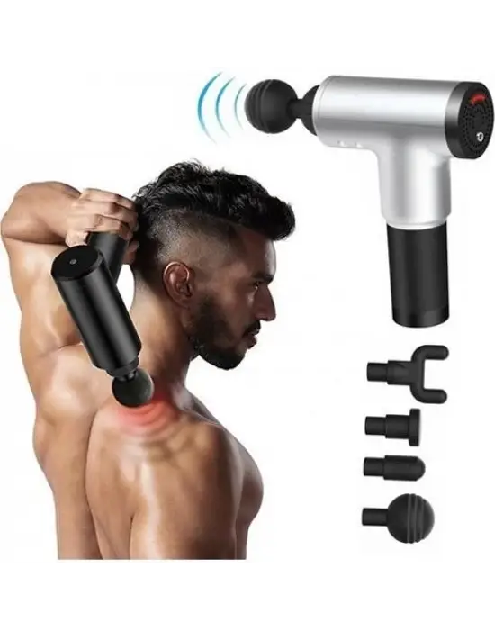 Omarı Titreşimli Masaj Aleti 4 Başlıklı Şarjlı Göbek Eritme Cihazı