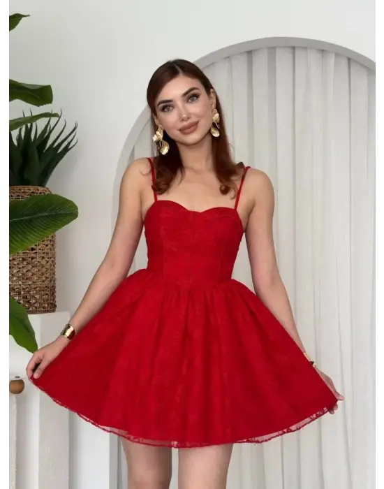 Toba İp Askılı Elbise