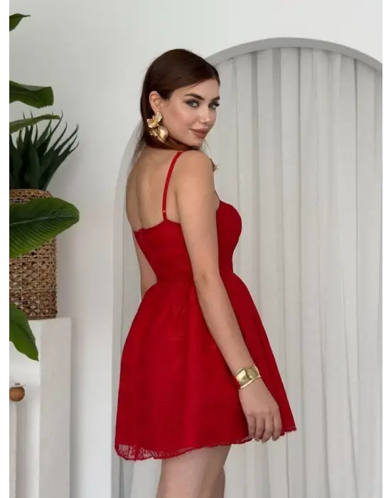 Toba İp Askılı Elbise