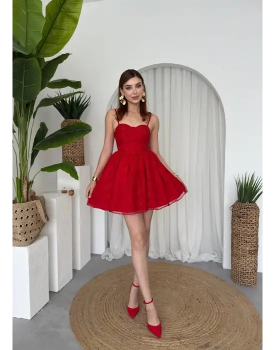 Toba İp Askılı Elbise